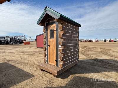 6 ft 6 in x 4 ft 2 in 1 Person Log Outhouse (Unused)