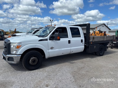 2016 Ford F-350 XL 4x2 Crew Cab Flatbed Dump Truck