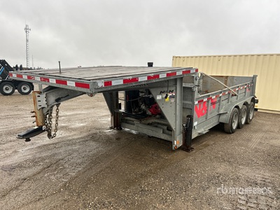 2018 N&N 16 ft Tri/A Gooseneck Remorque à Benne Utilitaire