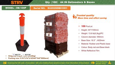 Quantity of (100) 2026 STARVOX DB-100P 44 in Delineators & Bases (Unused)