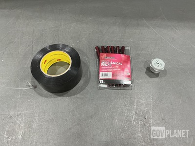 (1) Box of Adhesive Tape, (10) Buzzers, (50) Boxes of Pencils & Assorted Items