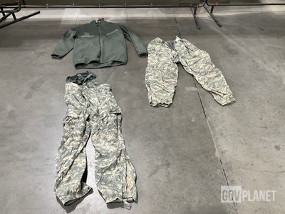 (8) Pairs of Wet Weather Trousers, (1) Parka Liner & Assorted Items