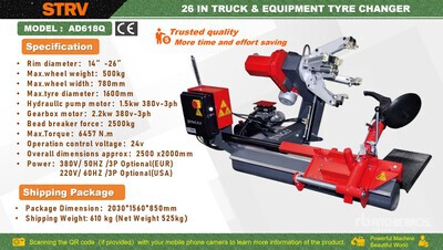 2026 STARVOX AD618Q 26 in Truck & Equipment Tire Changer (Unused)