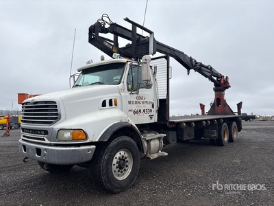 Straight Boom on 2005 Sterling L9500 6x2 6x4 Boom Truck
