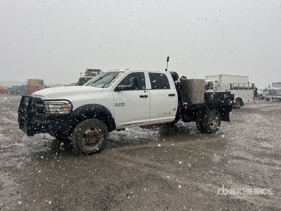 2015 Ram 5500 4x4 Crew Cab Flatbed Truck