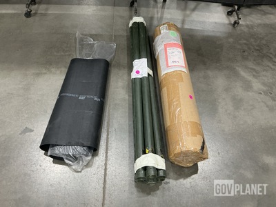 (20) Support Poles & (16) Sheets of Assorted Rubber