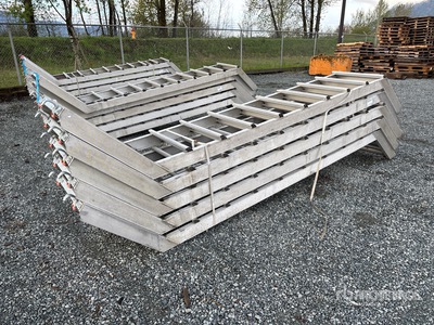 Quantity of (5) Layher Scaffolding Ladders Varios. Industrial