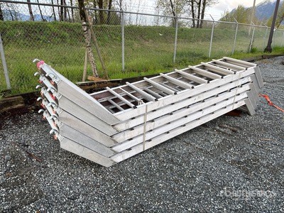 Quantity of (5) Layher Scaffolding Ladders Varios. Industrial