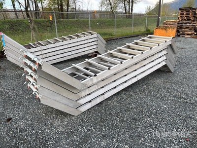 Quantity of (5) Layher Scaffolding Ladders Varios. Industrial