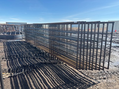 Quantity of (10) 24 ft Steel Panneau pour bétail