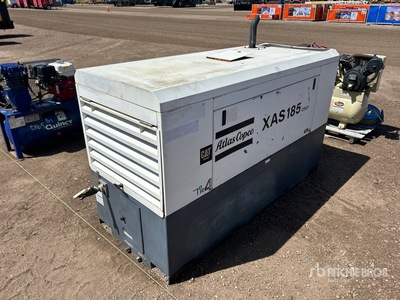 2016 Atlas Copco 185CD 185 cfm Skid-Mounted Compresor de aire