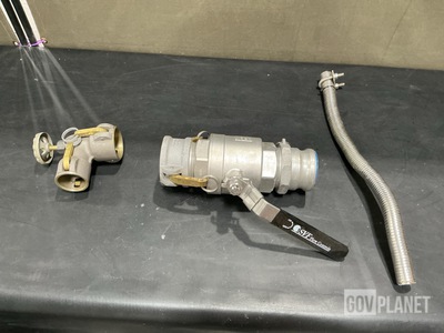 (3) Straight Adapters, (2) Ball Valves, (4) Air Duct Hoses & Assorted Items