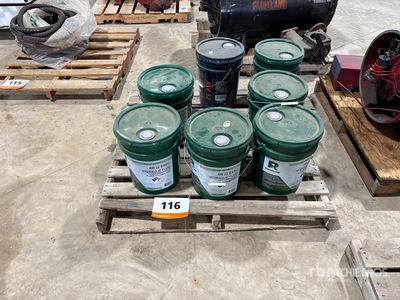 Quantity of (7) Hydraulic Oil Pails (Unused)