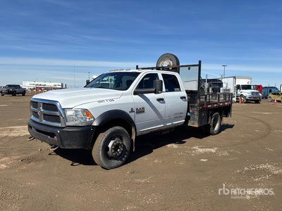 2014 Ram 5500 4x4 Crew Cab Flatbed Truck