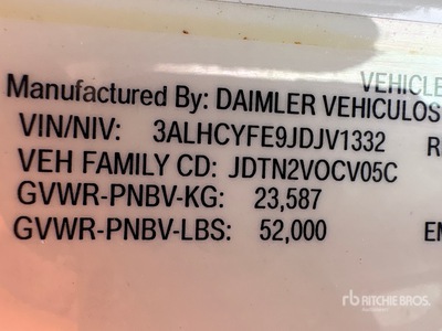 2018 Freightliner M2 106 4500 gal 6x4 Water Truck