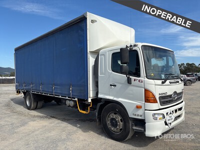 2014 Hino FG8J 4x2 Curtain Side Truck (Inoperable)