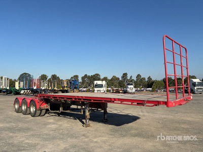 2009 Vawdrey 6.8 m Tri/A B-Double Lead Przyczepa płaska