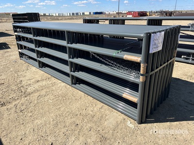 Quantity of (16) 2026 BYT MRG160 16 ft Steel Magnum Ranch Portail pour bétail (Unused)