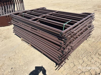 Quantity of (15) 2026 BYT PNL706 7 ft 6 in x 5 ft 6 in 6 Rail Livestock Panel (Unused)