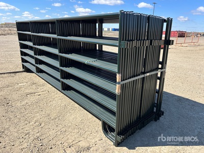 Quantity of (24) 2026 BYT PNL166 16 ft x 5 ft 6 in 6 Rail Livestock Panel (Unused)
