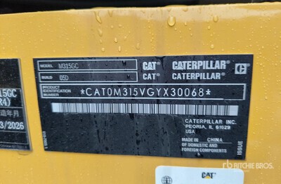 2026 Cat M315GC Excavadora Hidraulica sobre Neumaticos (Sin Usar) / を見 Wheel Excavator (Unused)