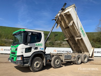 2019 Scania P370 XT 8x4 Twin-Steer Camion à benne basculante Quad/A