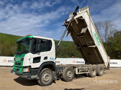 2020 Scania P370 XT 8x4 Twin-Steer Camion à benne basculante Quad/A