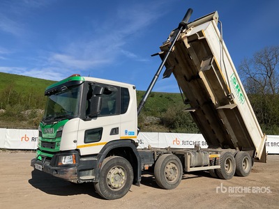 2019 Scania P370 8x4 Twin-Steer Camion à benne basculante Quad/A
