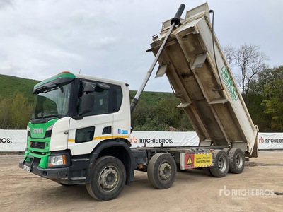 2020 Scania P370 XT 8x4 Twin-Steer Camion à benne basculante Quad/A