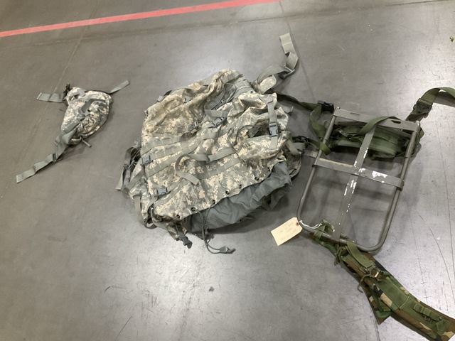 (105) Waist Packs, (2) Large Field Pack Sets & (3) Field Pack Frames