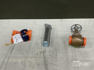(10) Snatch Blocks, (4) Fluid Filters, (1) Globe Valve & Assorted Items