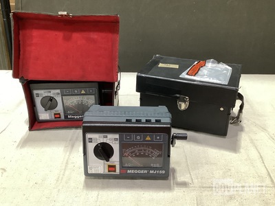 (5) Megger MJ159 Insulation Continuity Testers w/Cases