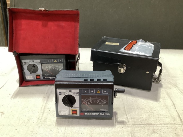 (5) Megger MJ159 Insulation Continuity Testers w/Cases