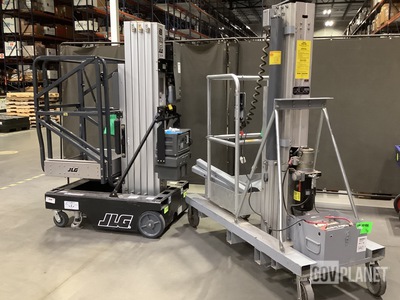 (1) Genie EU-19P Vertical Man Lift & (1) JLG 19AMI Vertical Man Lift