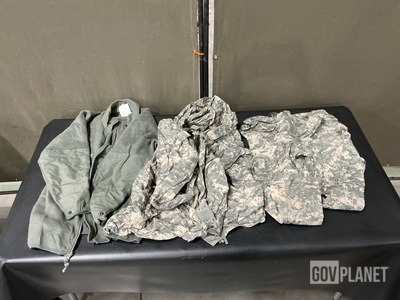 (2) Extreme Cold Weather Parka Liners, (44) Wet Weather Parkas & Assorted Items