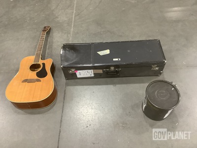 (1) Alvarez Guitar, (1) Storage Case & Assorted Items