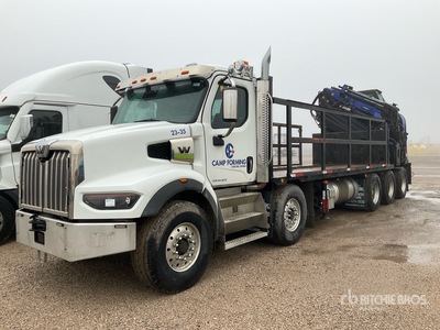 2022 PM 100028SP Knuckle Boom on 2023 Western Star 49X 10x6 Twin-Steer Kranwägen