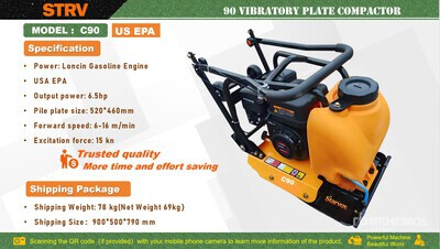 2026 STARVOX C90 Vibratory Plate Compactor (Unused)
