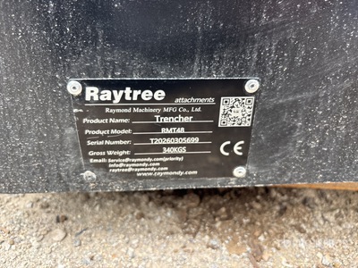 2026 Raytree RMT48 48 in Skid Steer Mulcher (Unused)