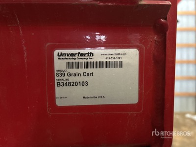 2016 Parker 839 S/A Grain Cart