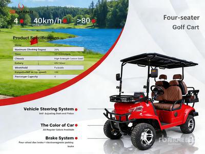 2026 SDGRAND Electric Red Four-Seater Carro de golf (Unused)