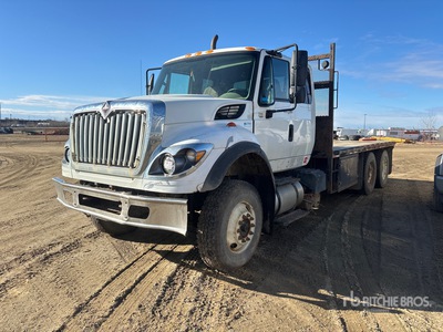 2012 International 7500 6x4 Extended Cab Flatbed Truck (Inoperable)