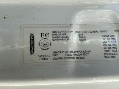 2020 Freightliner Cascadia 126 6x4 T/A Sleeper Truck Tractor