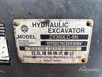 2014 Hitachi ZX350LC-5N Tracked Excavator