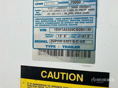 2012 Stoughton ZGPVW535T-S-C-AR 53 ft T/A Van Trailer