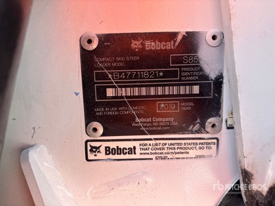 2019 Bobcat S850 Two-Speed High Flow Skid Steer Loader