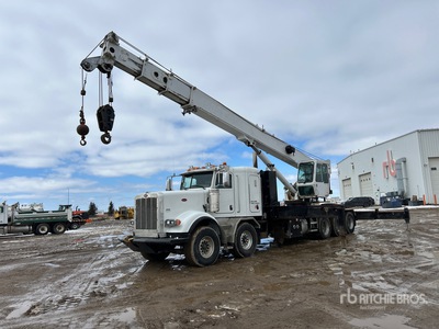 Manitex 4596 45 ton Straight Boom on 2012 Peterbilt 367 10x6 Twin-Steer Boom Truck