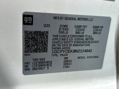 2022 Chevrolet 1500 LTD 4x4 Crew Cab Pickup