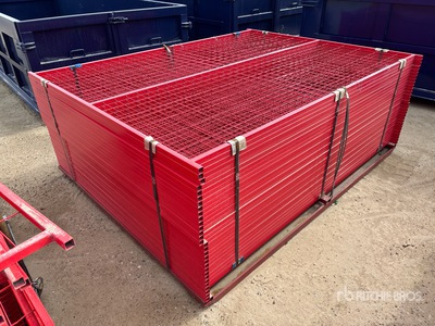 Quantity of (30) Canex 6 ft x 8 ft Powder Coated Bauzaun (Unused)