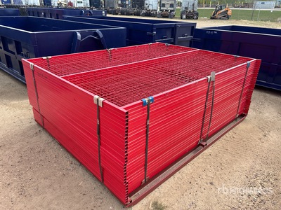 Quantity of (30) Canex 6 ft x 8 ft Powder Coated Bauzaun (Unused)